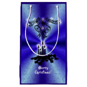 Advent, Weihnachten Artdeco auf Blue Green Rainbow Kleine Geschenktüte (Vorderseite)