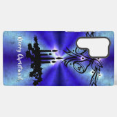 Advent, Weihnachten Artdeco auf Blue Green Rainbow Samsung Galaxy Hülle (Rückseite (Horizontal))