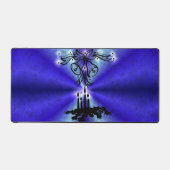 Advent, Weihnachten Artdeco auf Blue Green Rainbow Schreibtischunterlage (Vorderseite)