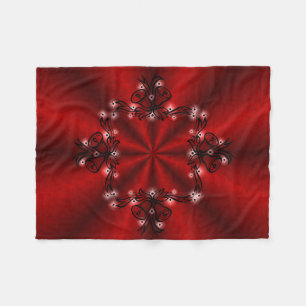 Advent, Weihnachten Artdeco auf rotem Regenbogen Fleecedecke