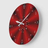 Advent, Weihnachten Artdeco auf rotem Regenbogen Große Wanduhr (Winkel)