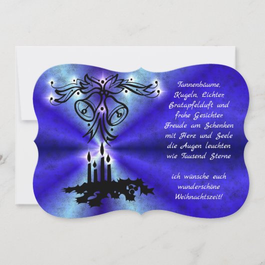 Advent, Weihnachten , Gedicht auf Deutsch Einladung (Vorderseite)