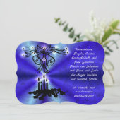 Advent, Weihnachten , Gedicht auf Deutsch Einladung (Stehend Vorderseite)