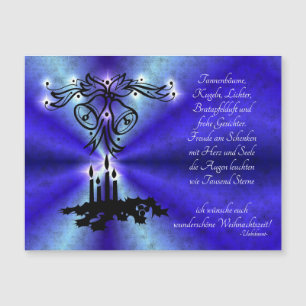 Advent, Weihnachten , Gedicht auf Deutsch Magnetkarte