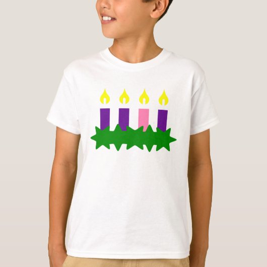 Advent Wreath Christlich Spirituelle Geburt T-Shirt (Vorderseite)