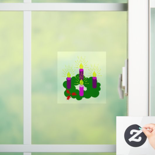 Advent Wreath Fensteraufkleber (Zuhause)