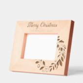 Advent Wreath Foliage Frohe Weihnachtsfamilie Geätzte Rahmen (Links)