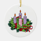 Advent Wreath Keramik Ornament (Vorne)