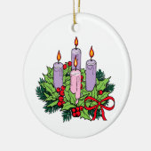Advent Wreath Keramik Ornament (Links)