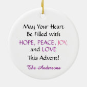 Advent Wreath Keramik Ornament (Hinten)