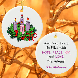 Advent Wreath Keramik Ornament