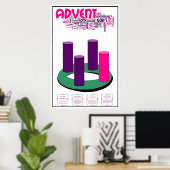 Advent Wreath Poster: Vorbereiten für Weihnachten Poster (Heimbüro)