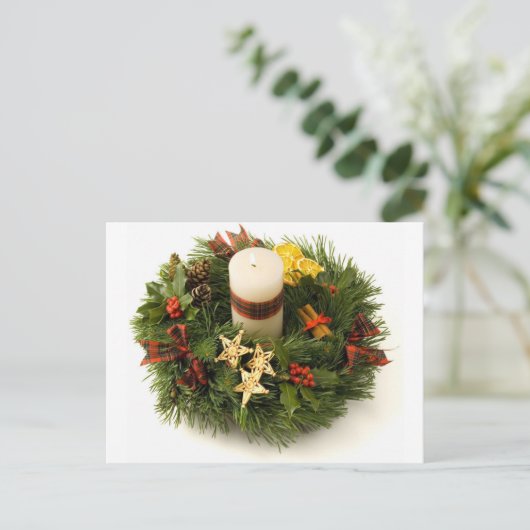 Advent Wreath Postkarte (Stehend Vorderseite)
