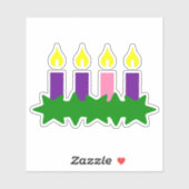 Advent Wreath Sticker Set Countdown-Kalender (Blatt)