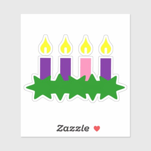 Advent Wreath Sticker Set Countdown-Kalender (Blatt)