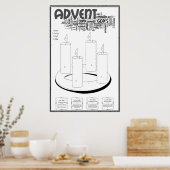 Adventfarbe nach Anzahl Poster (Küche)