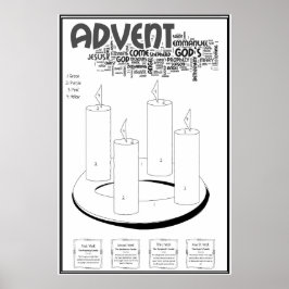 Adventfarbe nach Anzahl Poster