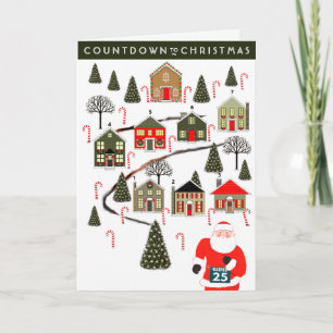 Adventkalender-Weihnachtskarte Feiertagskarte