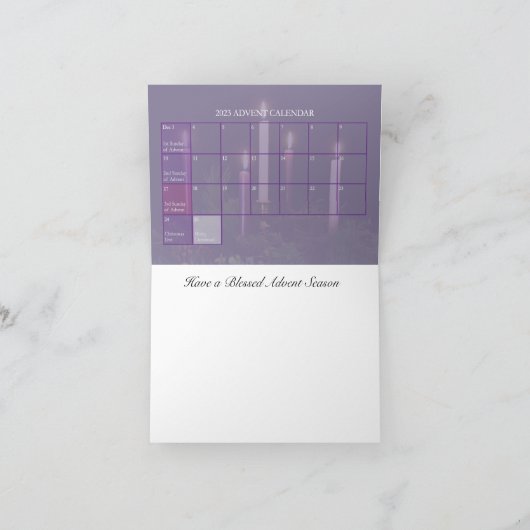 Adventkarte 2023 feiertagskarte (Innenseite)