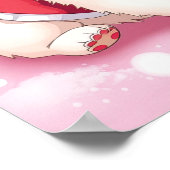 Adventsjung Welpen im festlichen Hass Kunst Poster (Ecke)