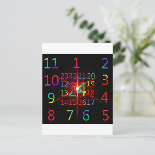 Adventskalender Postkarte (Stehend Vorderseite)