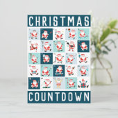 Adventskalender Sporträte Weihnachtskarte Feiertagskarte (Stehend Vorderseite)