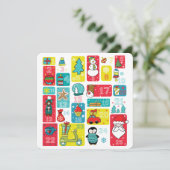 Adventskalender Weihnachten Cartoon (Stehend Vorderseite)