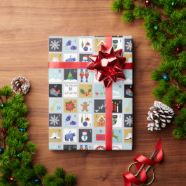 Adventskalender Weihnachten Geschenkpapier