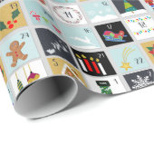 Adventskalender Weihnachten Geschenkpapier (Rolleneckpunkt)