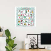Adventskalender Weihnachtskalender Poster (Heimbüro)