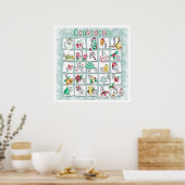 Adventskalender Weihnachtskalender Poster (Küche)