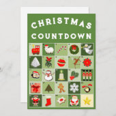 Adventskalender Weihnachtskarte Feiertagskarte (Vorne/Hinten)