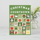 Adventskalender Weihnachtskarte Feiertagskarte (Stehend Vorderseite)