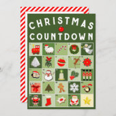 Adventskalender Weihnachtskarte Feiertagskarte (Vorne/Hinten)