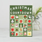 Adventskalender Weihnachtskarte Feiertagskarte (Stehend Vorderseite)