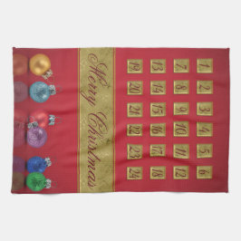 Adventskalender Weihnachtsschmuck Küchentuch