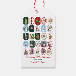 Adventskalender weiß geschenkanhänger