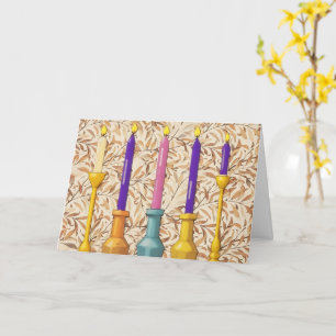 Adventskerzen belichten Weihnachtskarte Karte