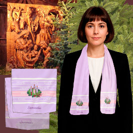 Adventskranz auf gestreibendem Hintergrund Schal