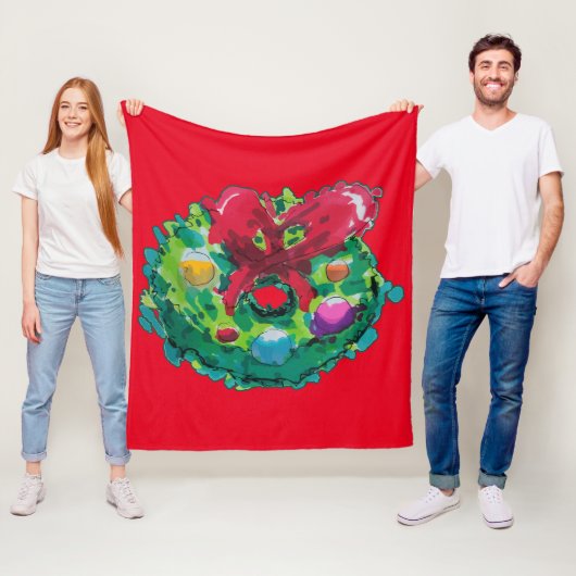 Adventskranz Fleecedecke (Beispiel)