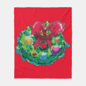 Adventskranz Fleecedecke (Vorderseite)
