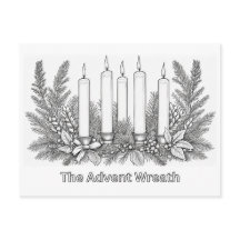 Adventskranz und Kerzen für Farbbilder