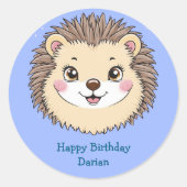 Adventstiertier von Schweine zum Geburtstag Cartoo Runder Aufkleber (Vorderseite)