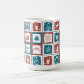 Adventstil Weihnachtsmosaik Muster Kaffeetasse (Mittel)