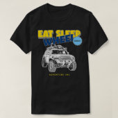 Adventure 101 EAT SLEEP WHEEL REPEAT FJ Cruiser cl T-Shirt (Design vorne)