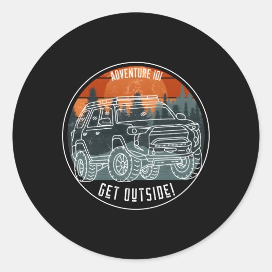 Adventure 101 Sundown 4Runner Runder Aufkleber (Vorderseite)