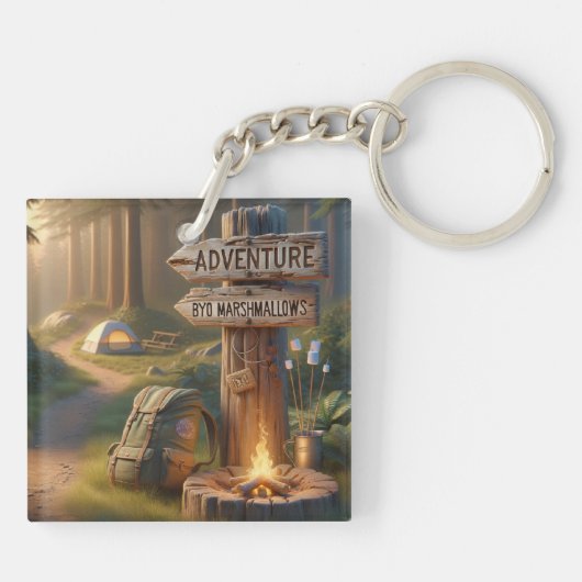 Adventure Acrylic Keychain – BYO Marshmallows Fun Schlüsselanhänger (Rückseite)