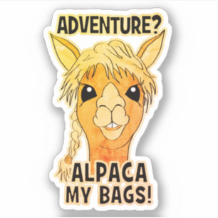 Adventure Alpaca My Bags - Aufkleber für rustikal