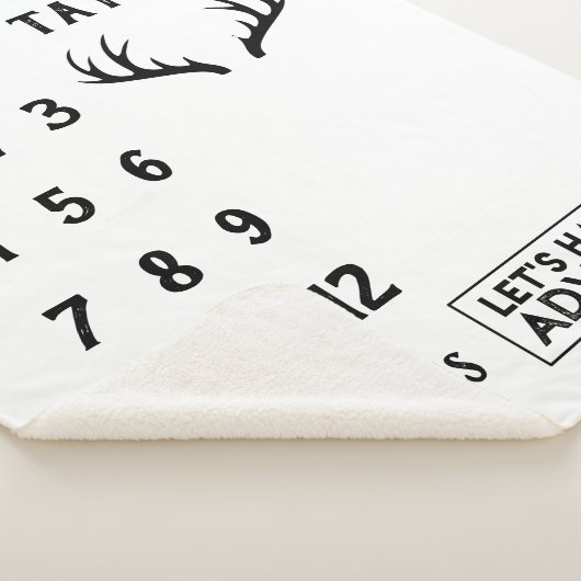 Adventure Alter Milestone Sherpa Blanket | Monatli Sherpadecke (3/4)