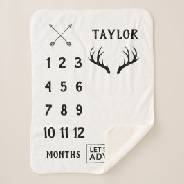 Adventure Alter Milestone Sherpa Blanket | Monatli Sherpadecke